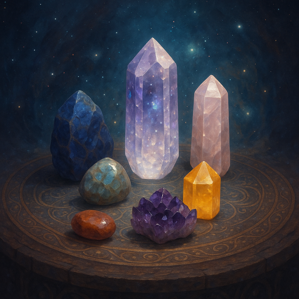 image of different color crystals