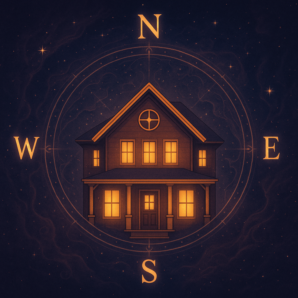image of a house with vastu marks